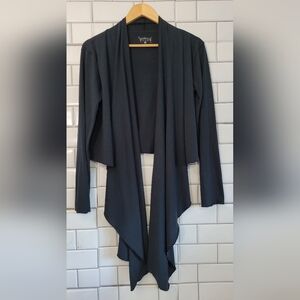 SPOONEY WEAR EVER Ladies Cropped Long Sleeve Jersey Cardigan with Tie Fr…